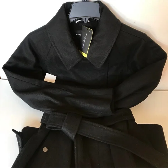 Andrew Marc Wool Blend Trench Coat - Picture 4 of 5